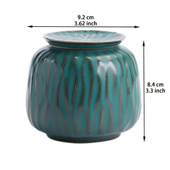 Atrovirens Funeral Ceramics Ash Urn for Small Animals Dog Keepsake