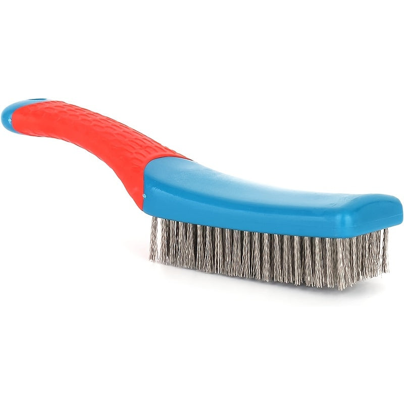 Heavy Duty Wire Brush with Plastic Handle - Stainless Steel Bristles