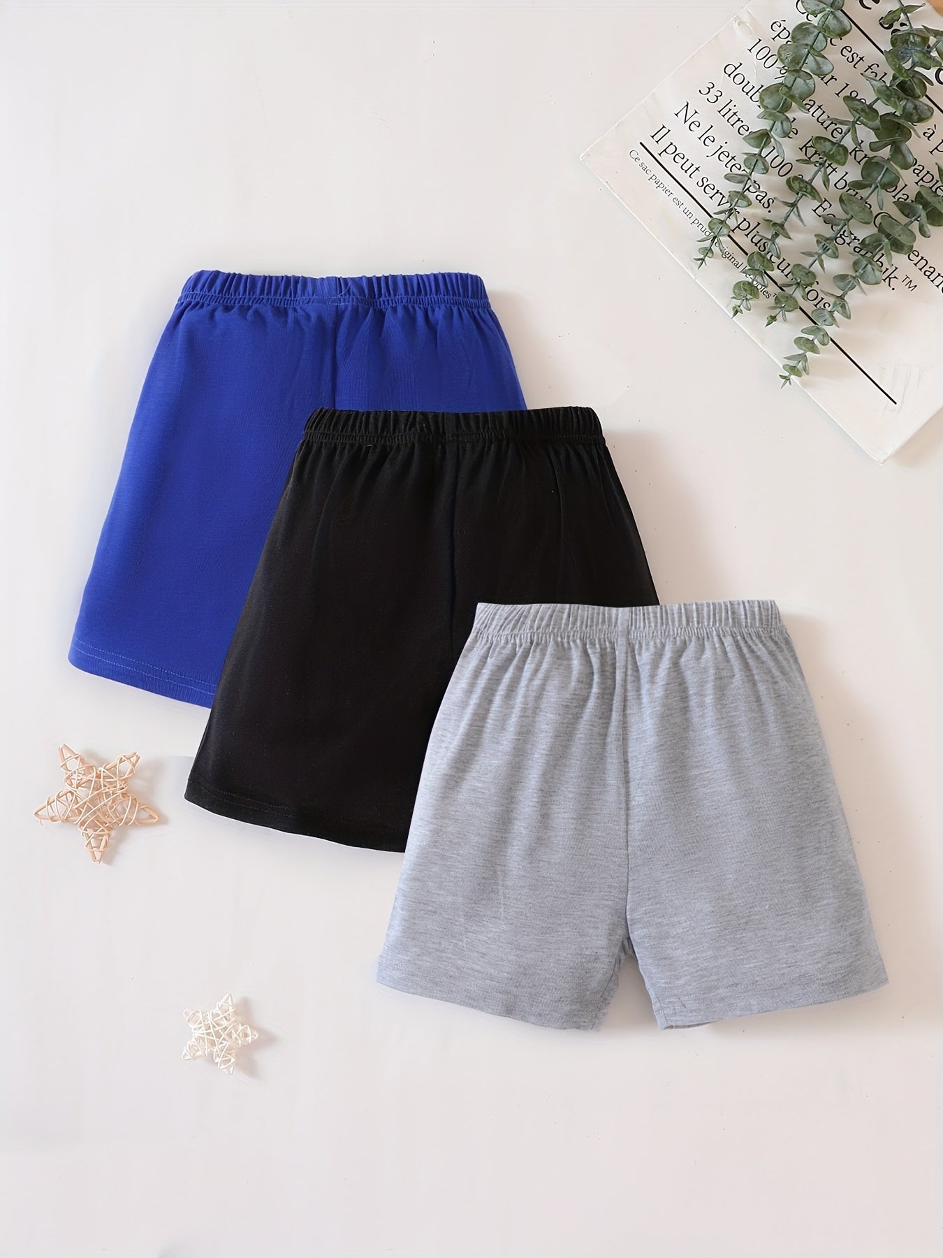 3pcs Boys Quick Drying Shorts for Summer Outdoor