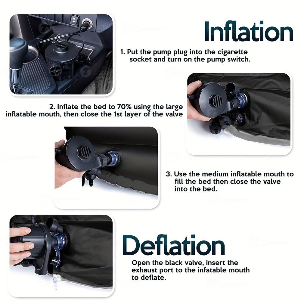 Car Inflatable Air Mattress Portable Sleeping Cushion 135x85cm