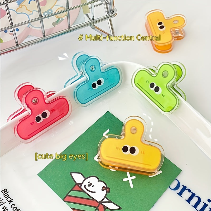 3pcs Cartoon Acrylic Memo Clip Girllish Tail Clip Snack Seal PP Clip
