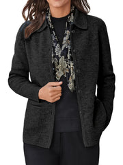 Vintage Button Front Lapel Neck Jacket