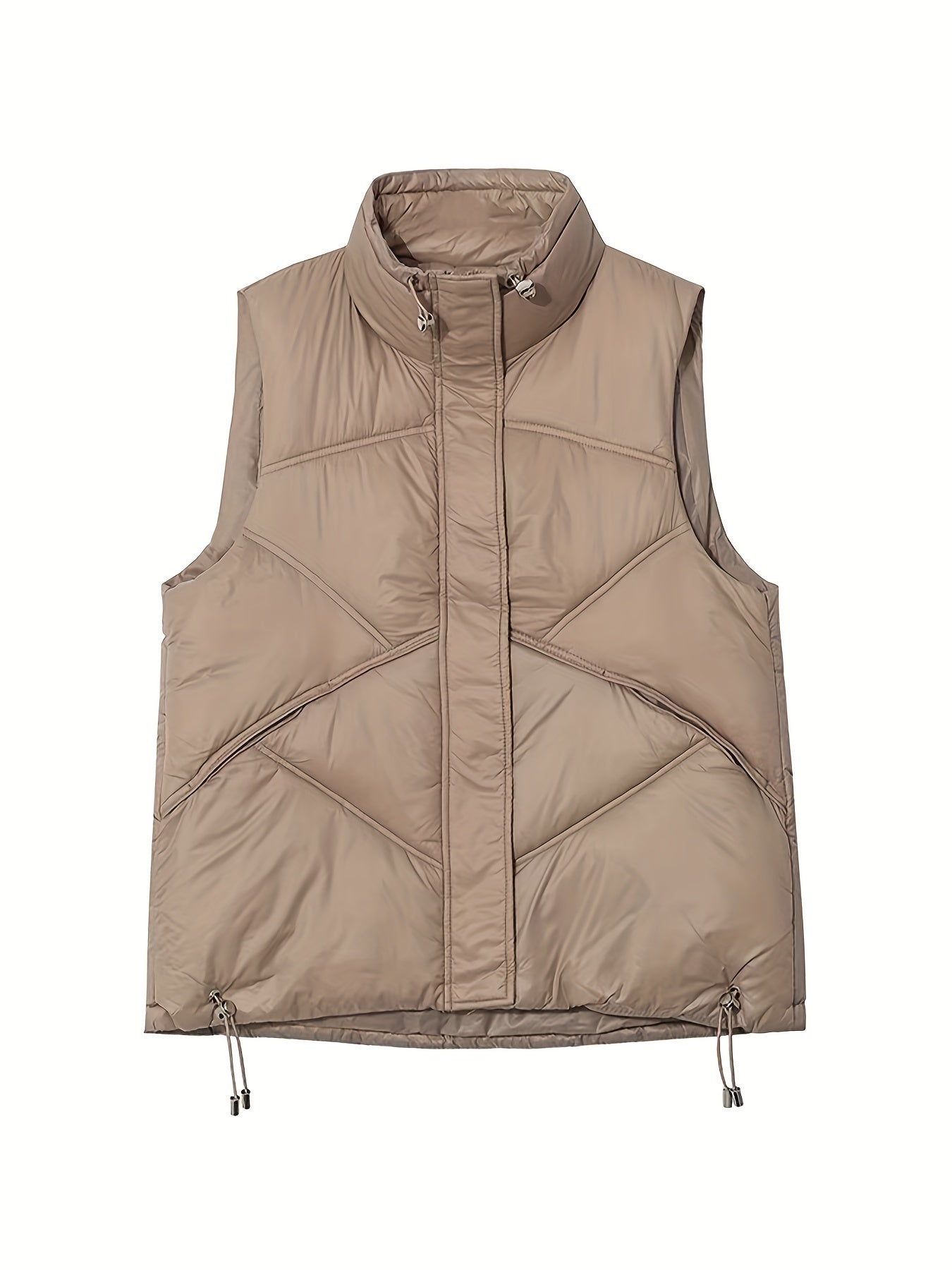 Women's Sleeveless Puffer Vest Stand Collar