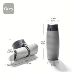 600ml Silicone Foldable Water Cup Sports Fitness Bottle