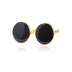 Men's Red Golden Tone Shirt Cufflinks For Business Party
