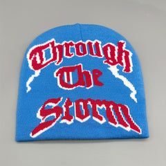 Letter Knitted Hat Beanie Autumn Winter