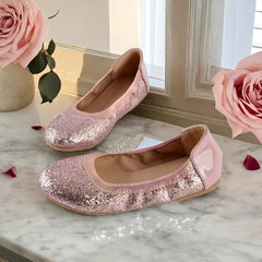 Girls' Shimmering Ballet Pumps Comfortable Flats