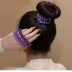 6pcs Telephone Wire Hair Ties Ponytail Holders Scrunchies Hair Accessories