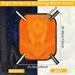 Orange Mesh Safety Panel w/ Reflective Strips - High Visibility Outdoors Safety