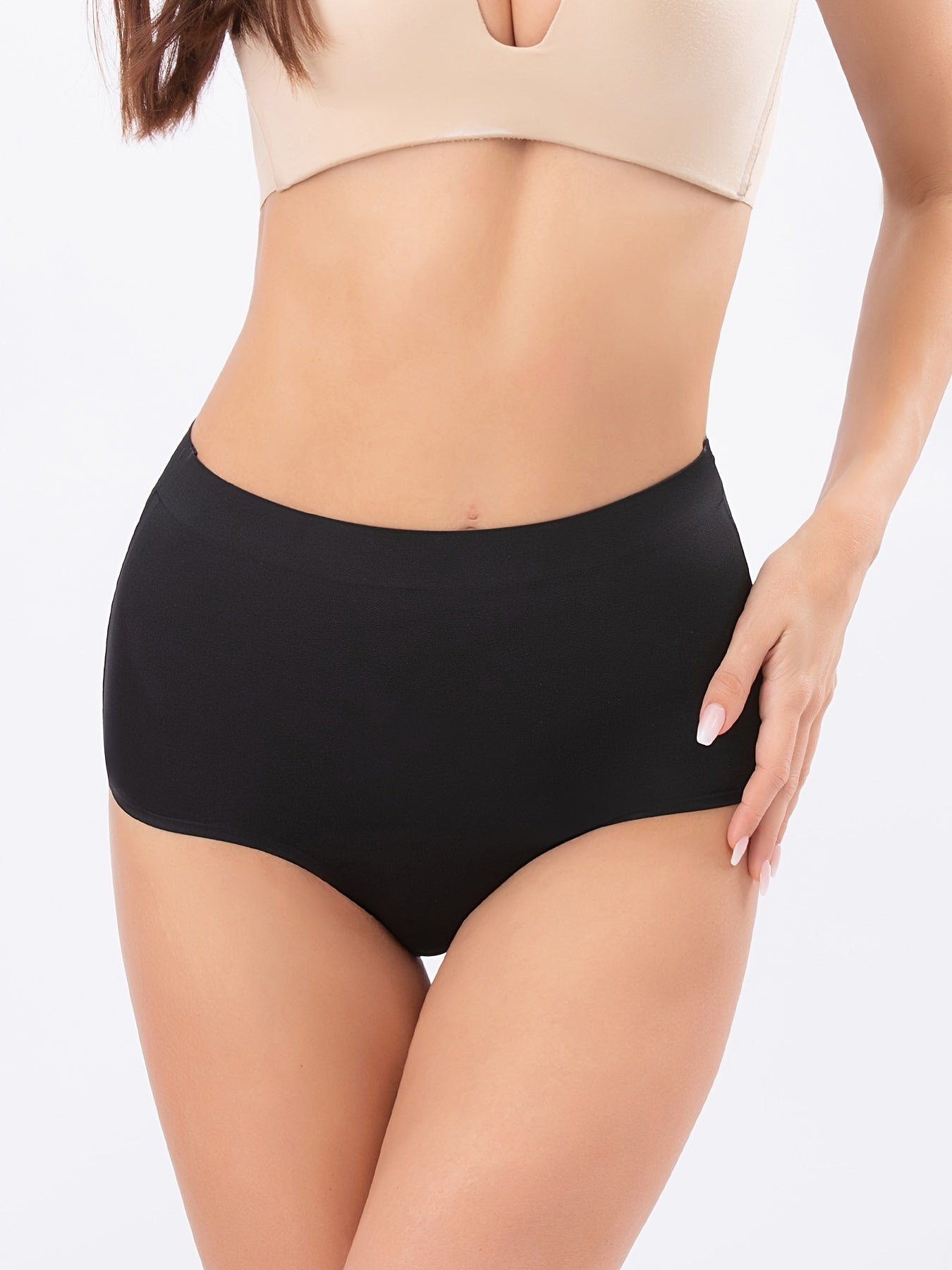 Seamless Mid Waist Briefs Panties For Women