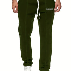 Smile At Life Letter Print Drawstring Pants Men's Casual Pants