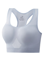 Women's Plus Seamless Racer Back Shockproof Padded Yoga Bra