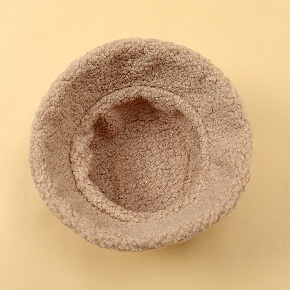 Warm Lamb Wool Hat Double-sided Corduroy Fisherman Hat