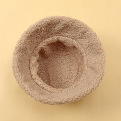 Warm Lamb Wool Hat Double-sided Corduroy Fisherman Hat