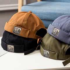 Men's Adjustable Metal Buckle Skull Cotton Hat