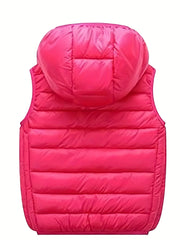 Kids Winter Hooded Puffer Vest Down Coat