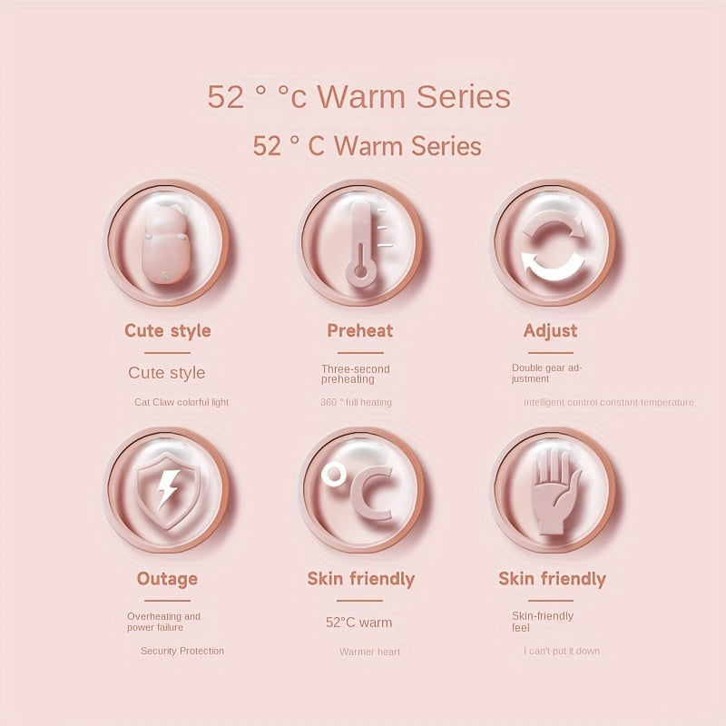 USB Portable Hand Warmer Winter Heating Artifact for Outdoor Camping & Sports