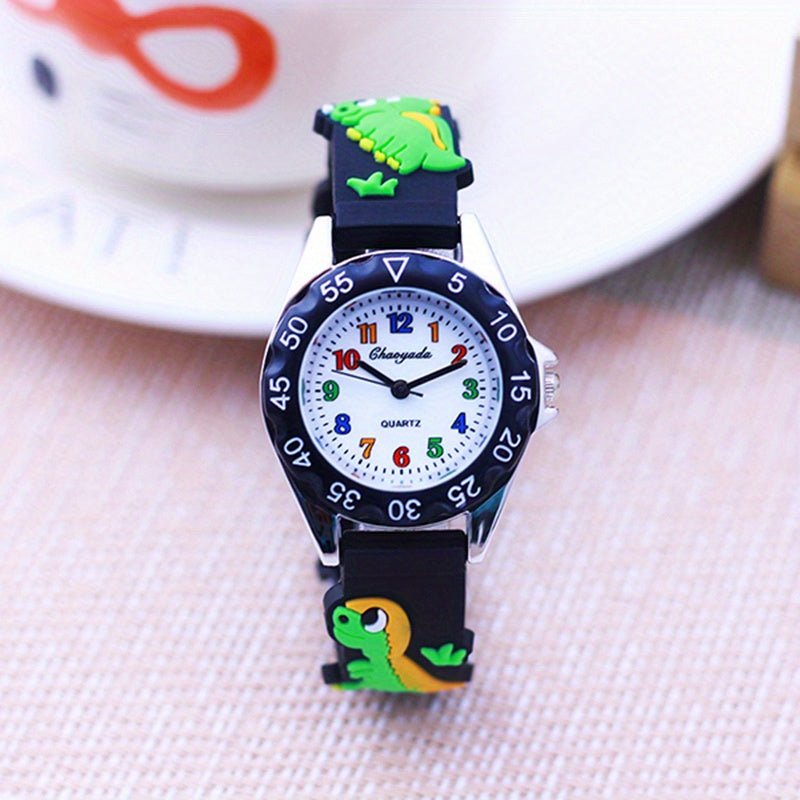 Kids Dino Silicone Watch Boys Girls Cartoon