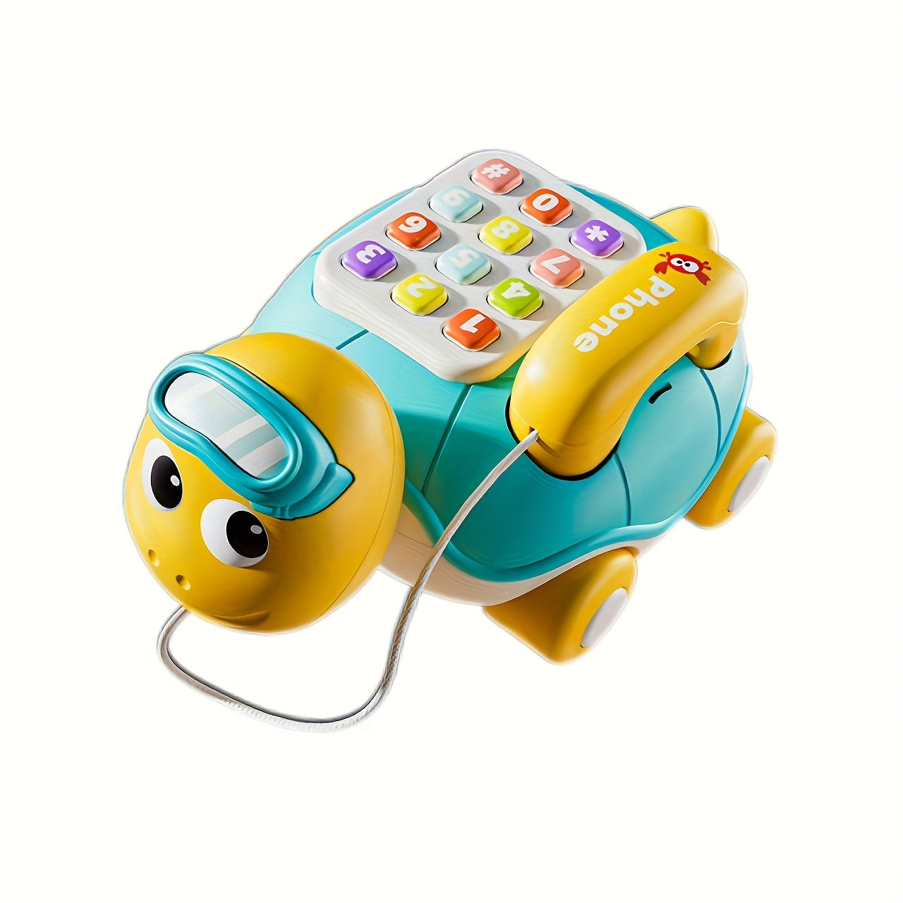 Cartoon Phone Toy with Piano Music and Lights for Babies