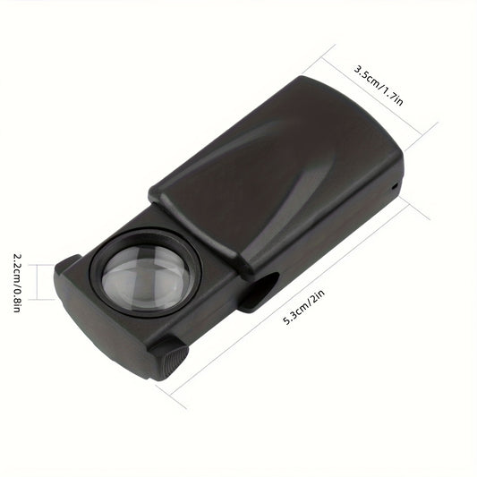 Lighted 30X 21mm Eye Magnifier Loupe With LED Light