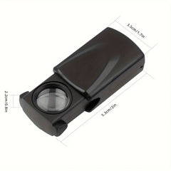 Lighted 30X 21mm Eye Magnifier Loupe With LED Light