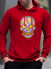 Cartoon Skull Print Hoodie Men's Hooded Sweatshirt Streetwear