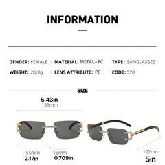 Men's Rimless Rhinestones Sunglasses for Sun Protection
