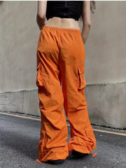 Elastic Waist Sports Pants Loose Fit Cargo Pants Women's Activewear