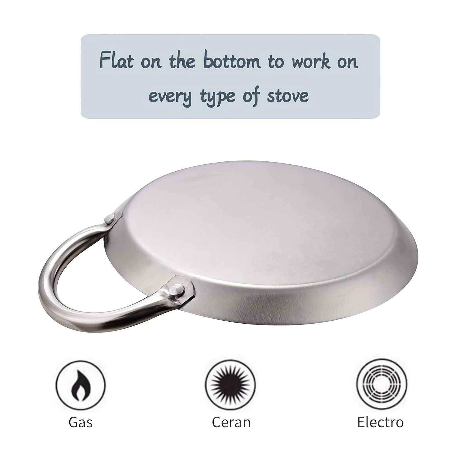Round 430 Stainless Steel Baking Pan Induction Heatable