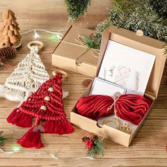 3pcs Woven Christmas Tree DIY Kit Craft Gift Set Perfect For Family Friends