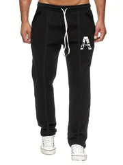 Men's Casual Graphic Drawstring Pants for Spring/Fall