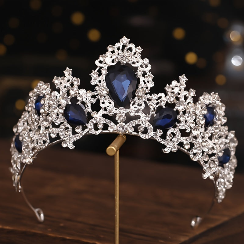 Silvery Rhinestone Bridal Crown Princess Tiara Headband