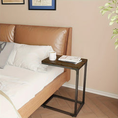 C-Shaped Coffee & Side Table Rural Brown for Living Room