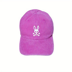Outdoor Rabbit Printed Peaked Cap for Hiking Mountaineering Fishing