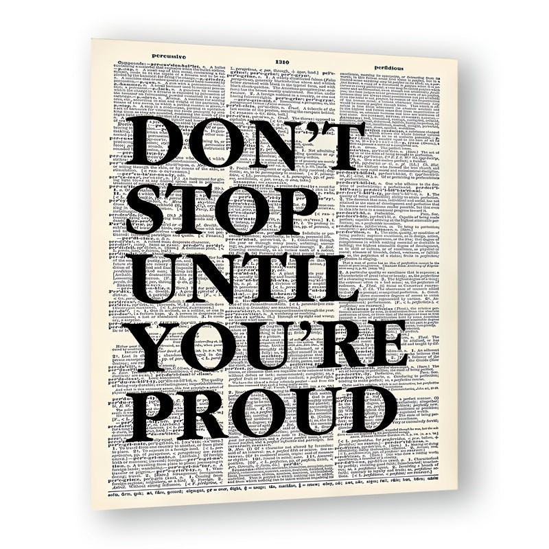 Don't Stop Believing Upcycled Motivational Wall Decor