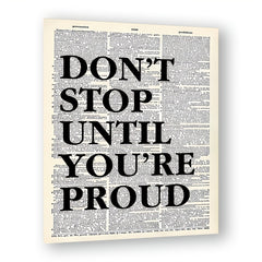 Don't Stop Believing Upcycled Motivational Wall Decor