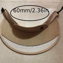 Striped Embossed Visor Hat Wide Brim UV Protection Sun Hats for Women