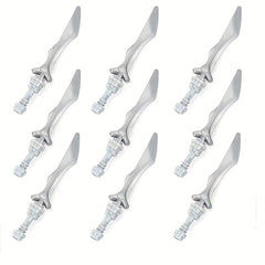 9pcs Silvery Weapon Building Blocks Knight Warrior Duel Toy Acces