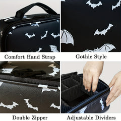 Bat Makeup Bag Travel Makeup Bag Bat Cosmetic Bag Portable Gothic Makeup Bag