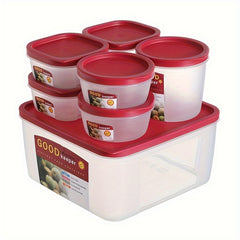 7pcs Plastic Fresh keeping Boxes Food Bento Box Refrigerator Special Box