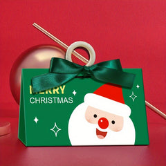 Christmas Gift Bags With Wooden Bracelet Handle - Set of 6