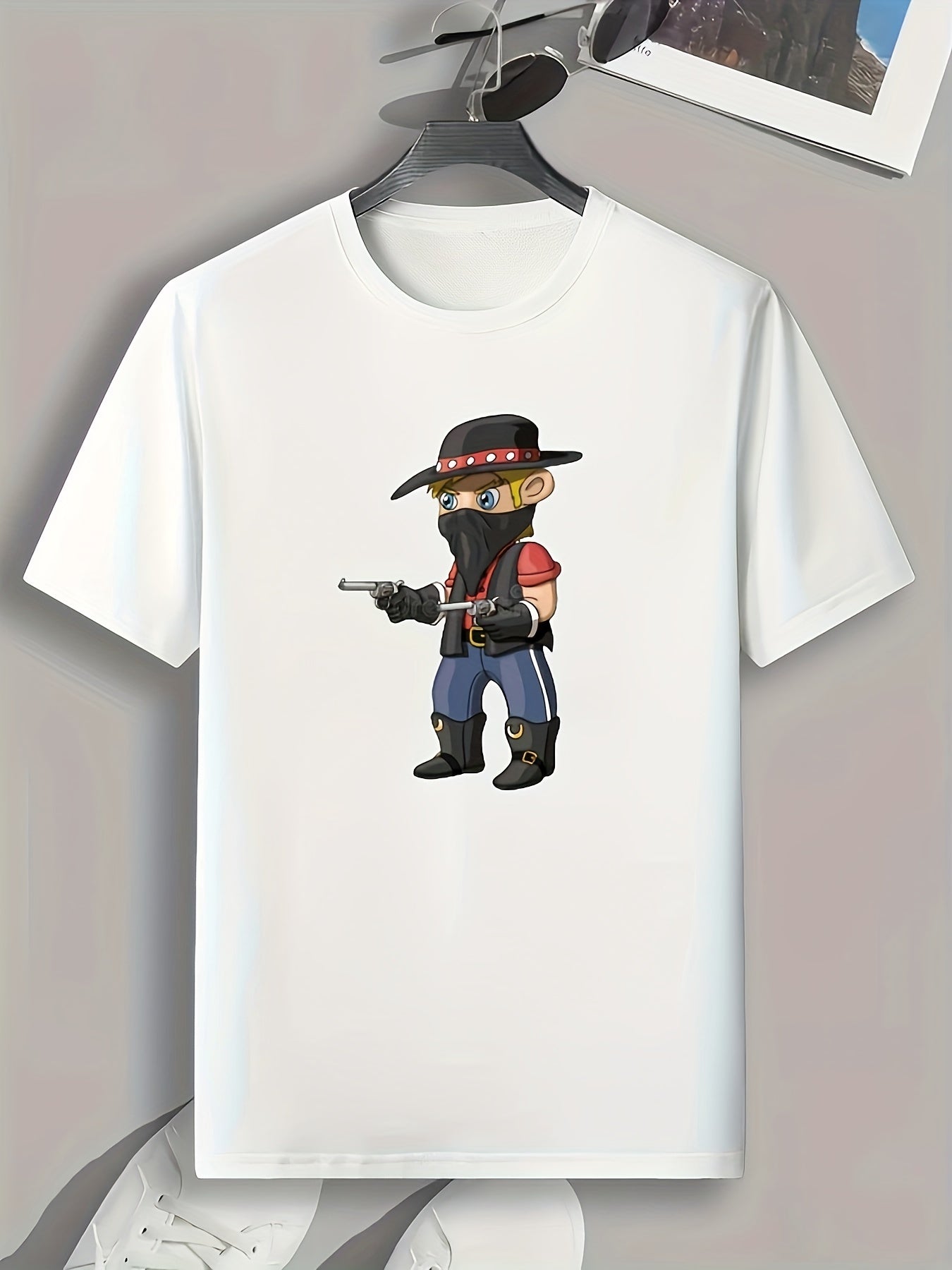 Masked Person Print Graphic T-shirt for Men