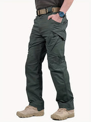 Waterproof Casual Cargo Pants With Zipper Pockets Men's Pants