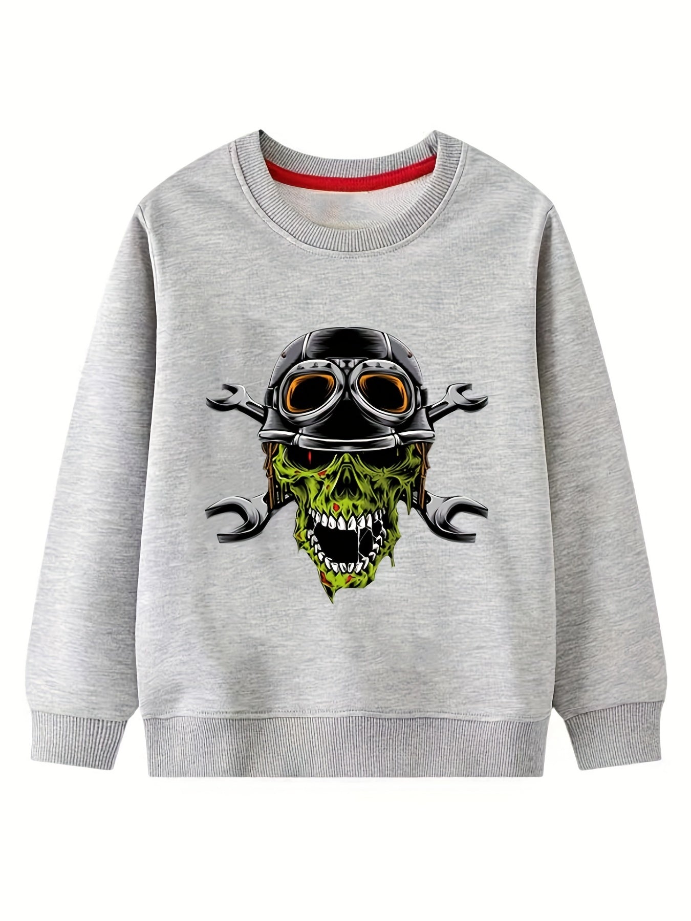 Boys' Cartoon Vehicles Print Hoodie Long Sleeve Top Pullover