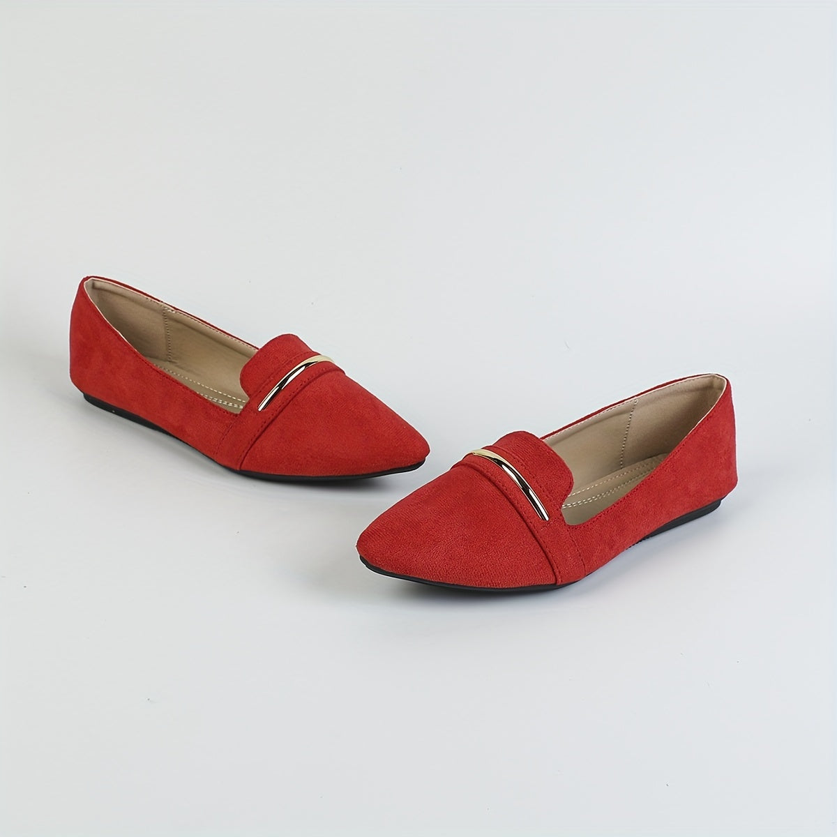 Women's Pointed Toe Ballet Flats Soft Sole Slip On Shoes
