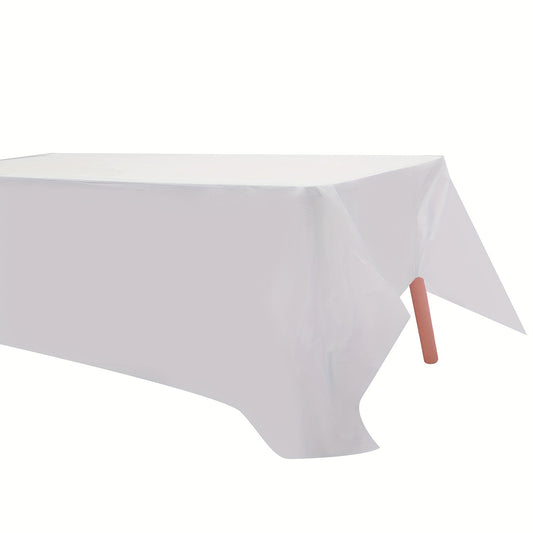 Disposable Plastic Tablecloth for Parties - Rectangle Table Cover