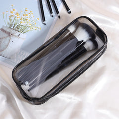 Clear PVC Makeup Pouch with Zipper for Brushes & Cosmetics