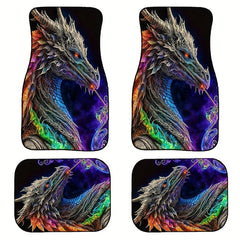 4pcs Car Floor Mats Non-slip Water Absorbent Stain Resistant Front Rear Seat