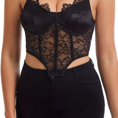 Lace Push Up Bra & Corset Set