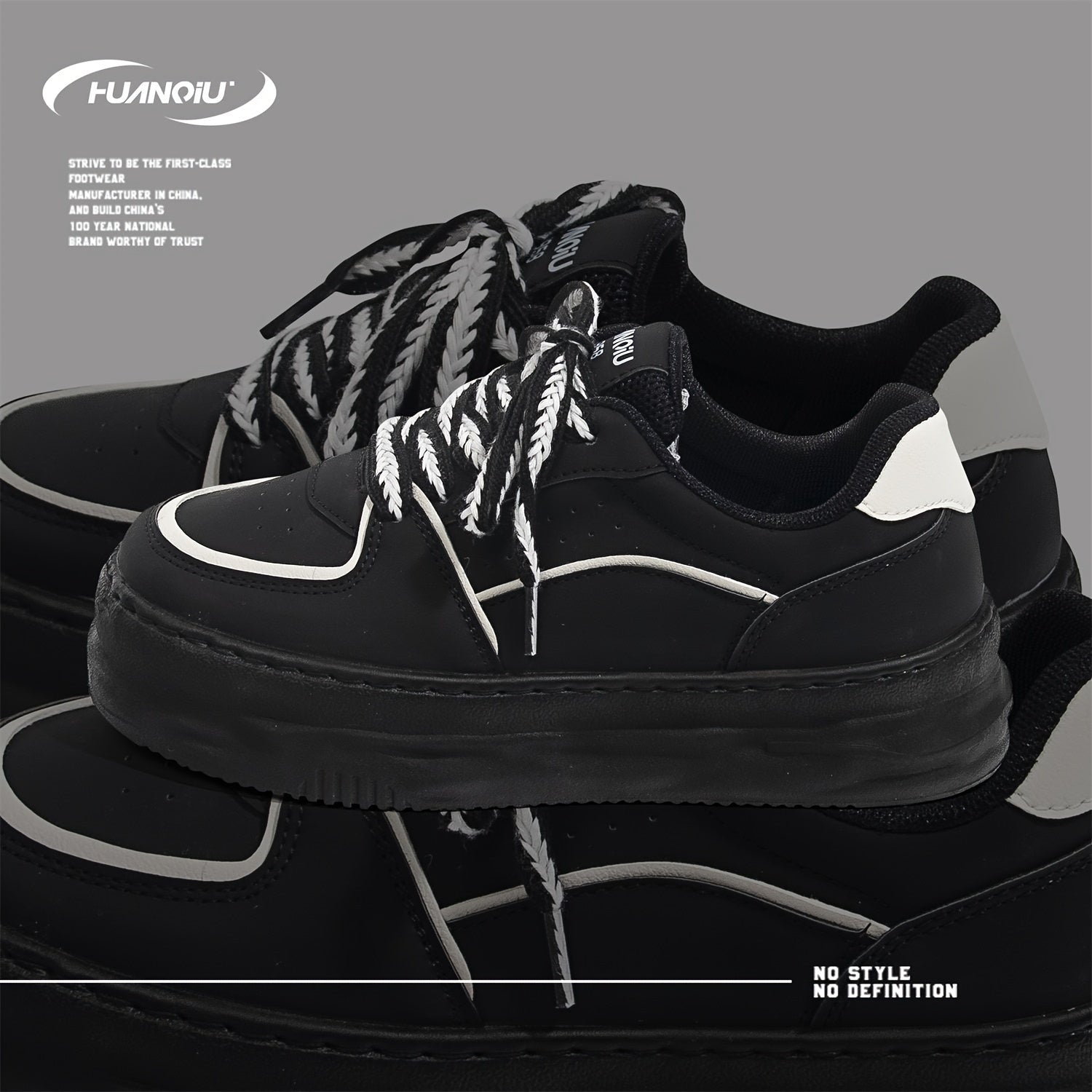 HUANQIU Platform Sneakers For Women Lace up Non slip Comfy Walking Shoes
